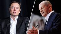 Kombokuvassa Elon Musk ja Olaf Scholz.