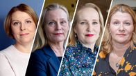 Kuvakoosteessa on neljä vaaleaa naista jotka katsovat suoraan kohti. He ovat Else-Mai Kirvesniemi, Maria Löfgren, Minna Helle ja Henrika Nybondas-Kangas.