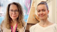 Kuvakombossa Hanna Lähteelä ja Tiina Mäenpää