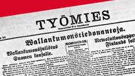 Työmies-lehden etusivu 28.1.1918: "Vallankumousjulistus Suomen kansalle."