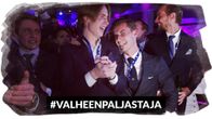 Ruotsidemokraatteja vaalivalvojaisissa 2018.