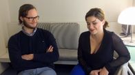 Markus Nykänen ja Marjukka Tepponen Riikka Holopaisen tentattavana.