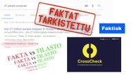 Eri faktantarkistusyhteisöjen logoja