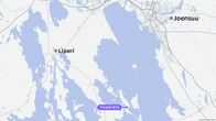 Kartta näyttää Tikanvirran sijainnin Liperissä. 
