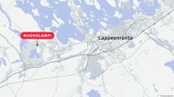 Karttakuva, jossa näkyy Ruoholampi ja Lappeenranta sekä niiden sijainnit Etelä-Karjalassa.