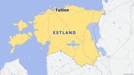 En karta som visar att Võrtsjärv ligger i södra Estland.