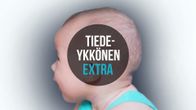 Vauvan pää sivulta nähtynä, pään keskellä ympyrässä lukee Tiedeykkönen Extra