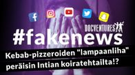 Fakenews-otsikko ja somekanavia