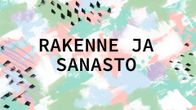 teksti sanasto- ja rakenneharjoituksia värikkäällä pohjalla
