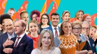 Kuka Yleläinen olet visan kuva jossa on paljon Ylen työntekijöitä