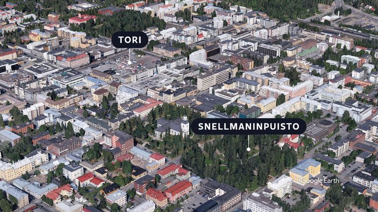 Snellmaninpuisto kartalla.