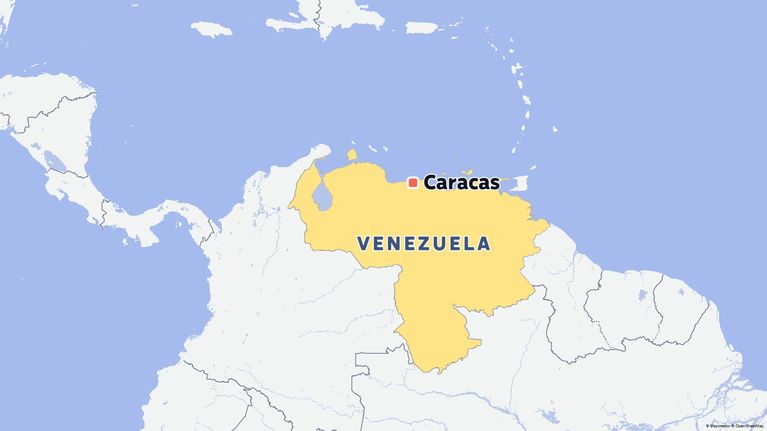 Kartta Venezuela, Caracas.