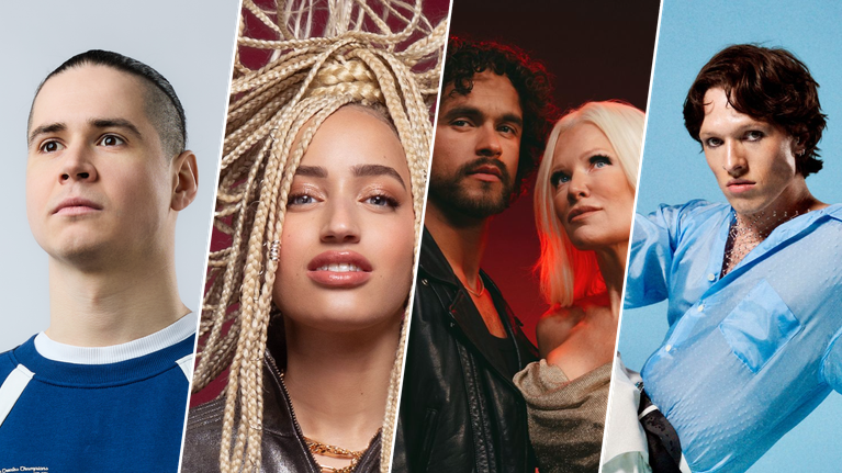 Kollage av Eurovisionsartister.