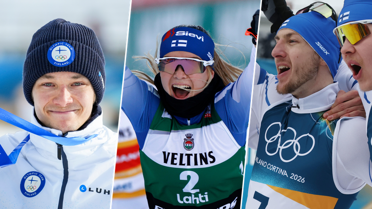 Eero Hirvonen, Minja Korhonen, Ilkka Herola ja Wille Karhumaa kuvakollaasissa.