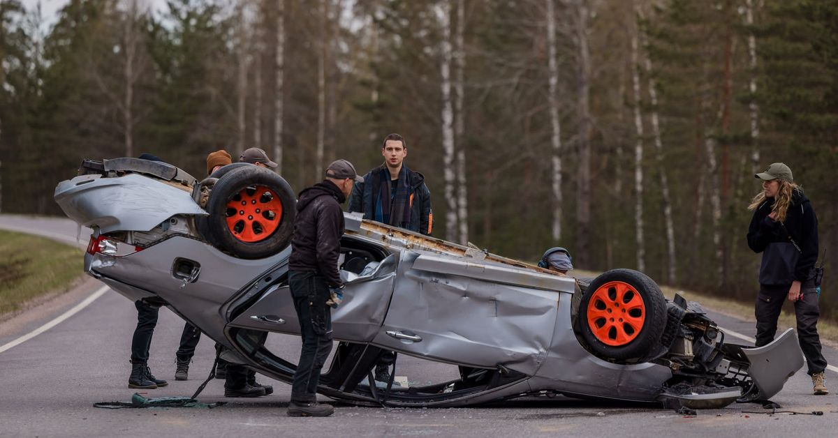 14,5 bilar behövdes för att en fembilskrock skulle fastna på film ...