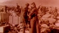Punaisten hevosia ja rattaita Fellmanin kartanon pellolla 1918.