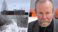 Jaettu kuva, jossa on Turun vankila kuvattuna muurien takaa talvella ja toisella puolella Hannu Lauerman lähikuva, jossa hän katsoo suoraan kameraan.