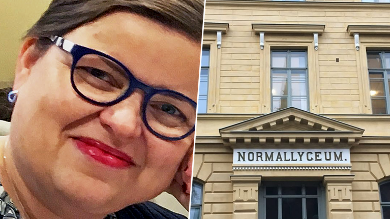 Kvinna och skola.