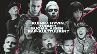 Suomalaisia rap-artisteja kollaasissa ja teksti: Kuinka hyvin tunnet suomalaisen rap-kulttuurin? 