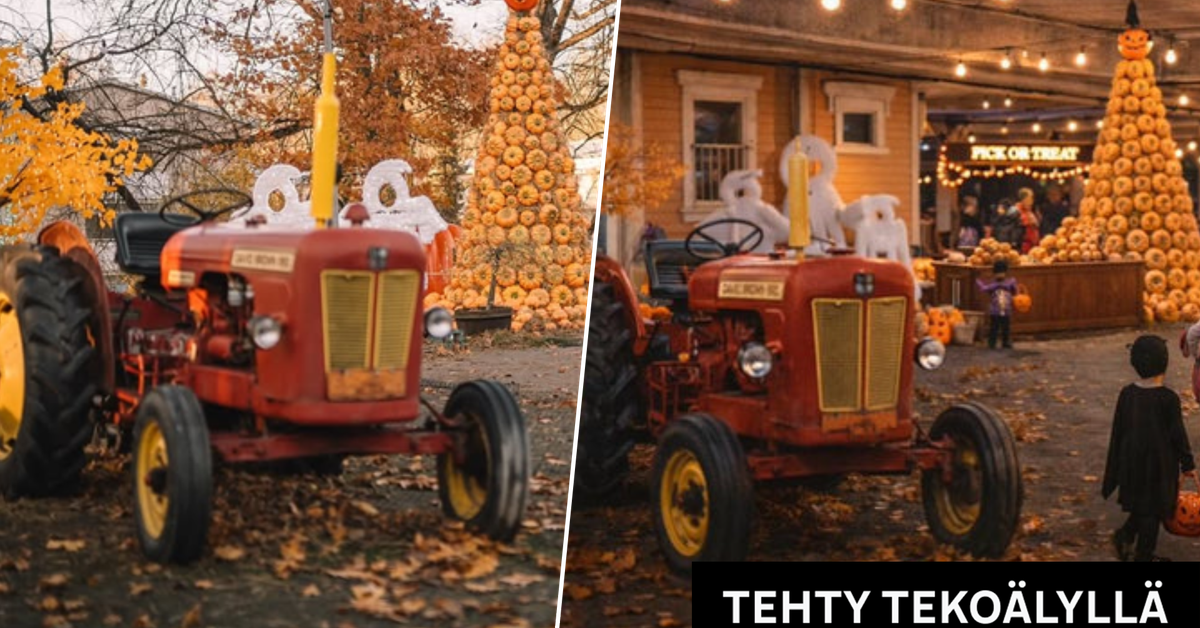 Raision Halloweenkylää syytetään nyt kuvavarkaudesta – kilpailijan traktori ja kurpitsatorni päätyivät tekoälykuviin