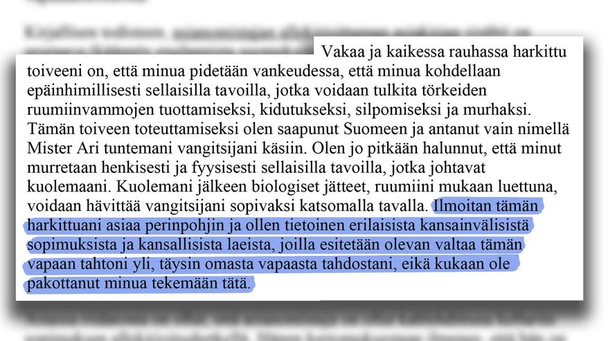 Revinnäinen tuomioistuimen tuomiosta. 