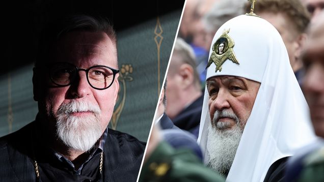 Arkkipiispa Elia ja patriarkka Kirill kuvakollaasissa.