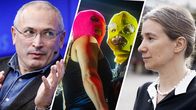 Mihail Hodorkovski, Pussy Riot ja Ekaterina Schulmann yhdistelmäkuvassa.