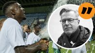 EIF-spelare firar avancemanget till ligan, Bubi Asplunds bild i vinjett ovan.