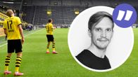 Erling Braut Haaland firar mål (kolumnstämpel).