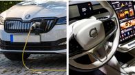 Kuvasarja suosituista sähköautoista, Volkswagen, Škoda ja Volvo.