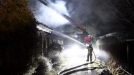 Rivitalo paloi Klaukkalassa Nurmijärvellä uudenvuodenyönä 1. tammikuuta 2020.