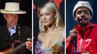 Bob Dylan, Zara Larsson ja Earl Sweatshirt yhdistelmäkuvassa.