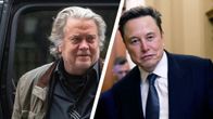 Steve Bannon ja Elon Musk yhdistelmäkuvassa.