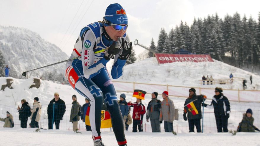 Virpi Kuitunen vuoden 2005 hiihdon MM-kisoissa.