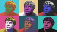 Hannu Mäkelän kuva käsitelty Andy Warhol -tyyliin
