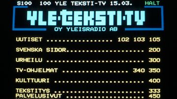 Teksti-tv:n etusivu.