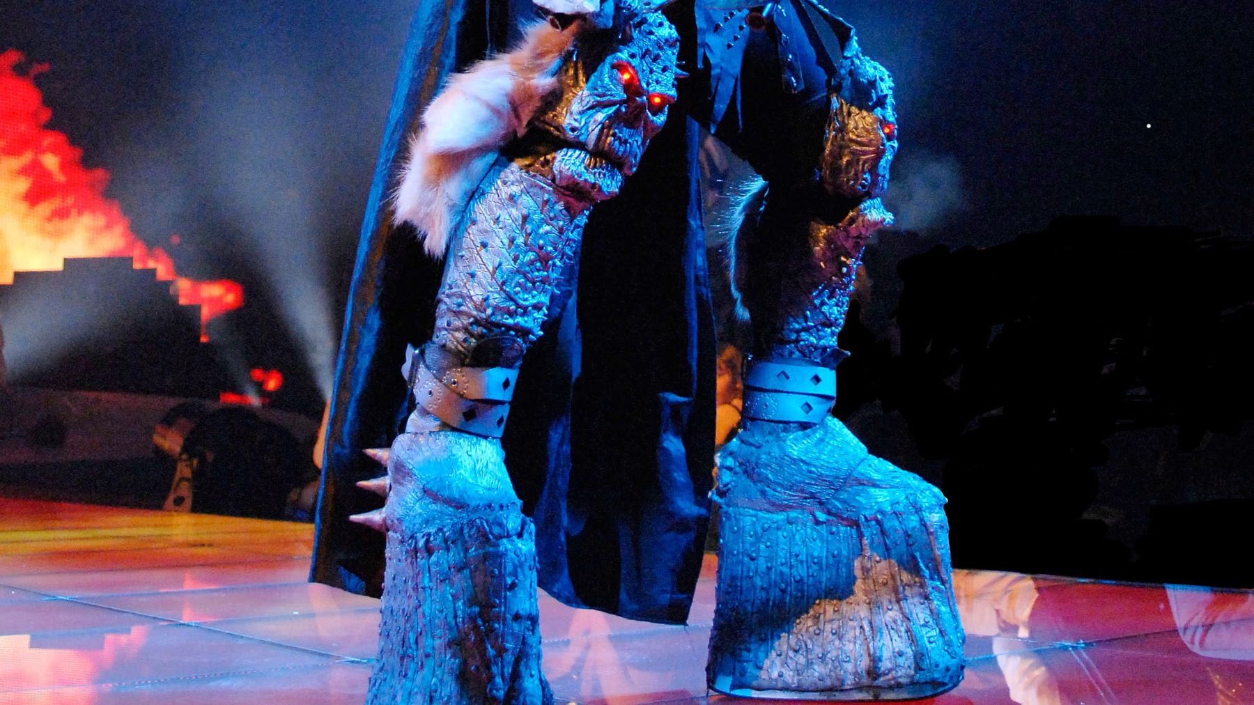 Lordi esiintymässä 2007, yksityiskohta valokuvasta