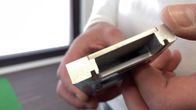 Alumiinisen laserhitsatun sauman poikkileikkaus.