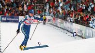 Virpi Kuitunen hiihtää Lahden MM-kisoissa 2001