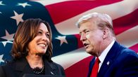 Kuvituskuvassa Kamala Harris ja Donald Trump.