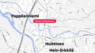 Huittisten kartta osasta keskustaa.