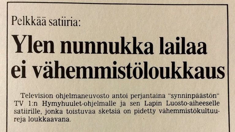 Uutisjuttu Lapin Kansassa 14.5.1988.