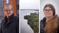 Kolmiosainen kuva, jossa vasemmalla Kemijärven kaupunginhallituksen puheenjohtaja Heikki Nivala (kesk.), keskellä Kemijärven Askanselkä ja oikealla Sirpa Iivari.