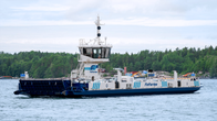 Bilden föreställer en bilfärja från företaget Finferries, som opererar i Finland.