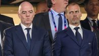 Gianni Infantino ja Aleksander Ceferin yhteiskuvassa.