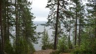 Höytiäisen järvimaisema kuvattuna Huhmarisvaaralta.