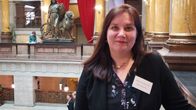 Kristillisdemokraattien varakansanedustaja Kati Nummensalo säätytalolla hallitusneuvotteluissa. 