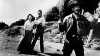Maureen O'Sullivan, Randolph Scott ja Richard Boone elokuvassa Pettämätön pistooli