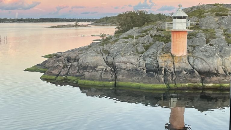 A lighthouse in the Åland archipelago. 