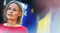 Riikka Purra Brysselissä EU:n valtiovarainministerikokouksessa.